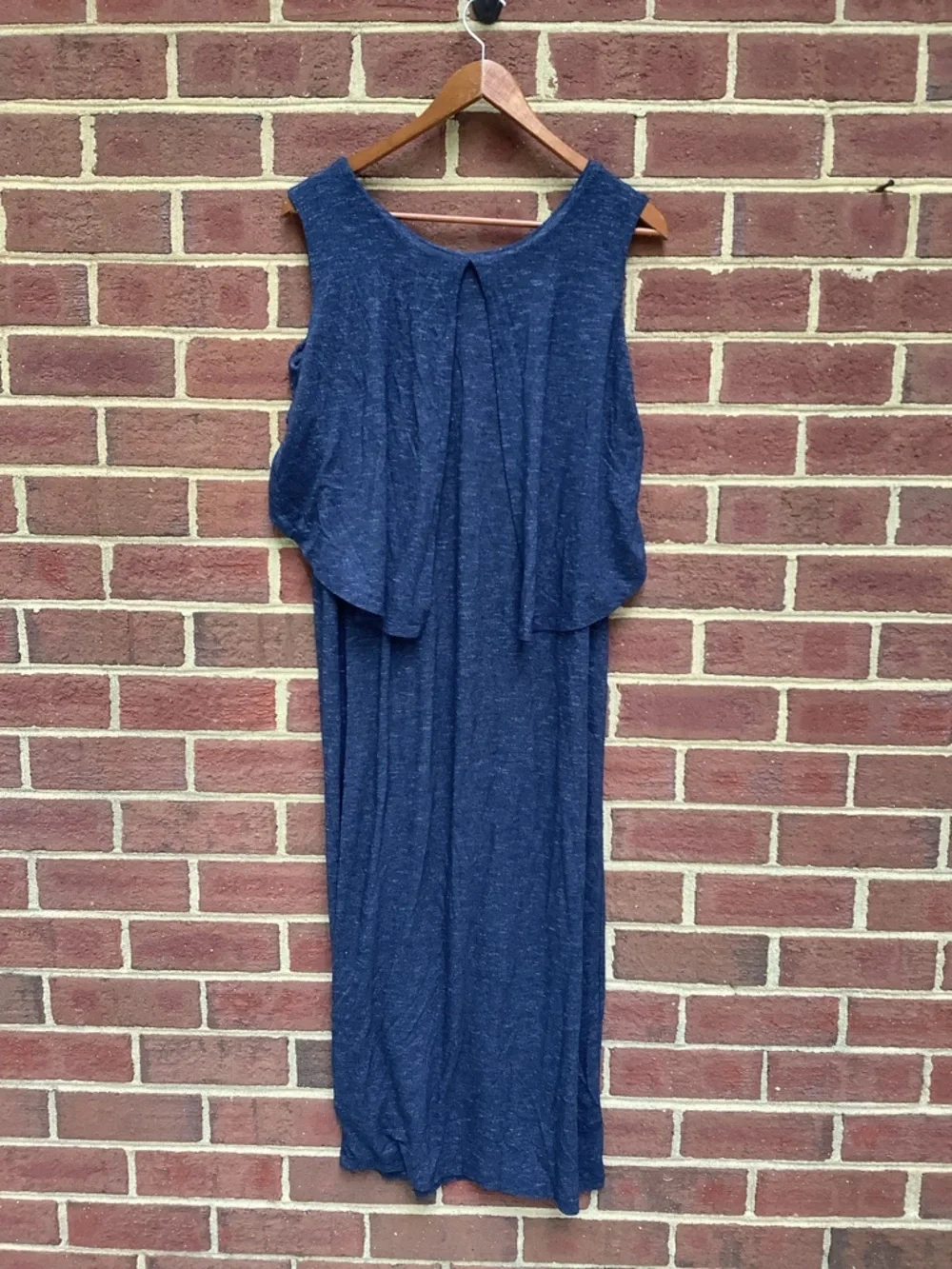 Ripe Maternity Nursing Midi Dress Sleeveless Heather Blue M - Picture 4 of 4
